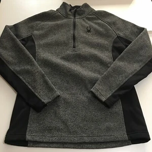 Spyder Pullover Shirt 1/2 Zip Large Gray Sweatshirt Sweater Mens - Picture 1 of 8
