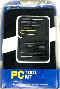 Neu iConcepts 11 Stück PC Computer Werkzeug Kit mit schwarzem Werkzeugkoffer - Bild 1 von 3