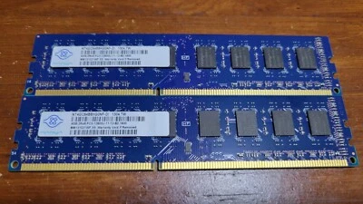 Nanya (2x4GB) 8GB 2RX8 PC3-12800U-11-12-B0 Desktop Ram NT4GC64B8HG0NF-DI - Image 1 of 2