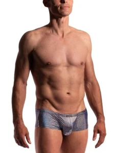 Manstore Mini Pant M2274 Gr. M NEU UVP: 49,95€ metallic lila-silber - Bild 1 von 3