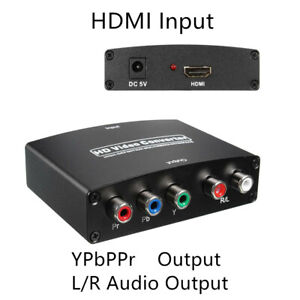 New 1080P HDMI To 5RCA RGB Component YPbPr Video Adapter + R/L Audio Converter