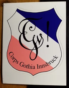 Corps Gothia Innsbruck - Aufkleber mit Zirkel & Farben / Studentika - Bild 1 von 1