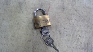 Abus 55/50 Brass Padlock Key Steel Shackle Security Lock - Picture 1 of 6