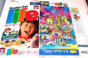 Life Rock a Doodle 1992 caja de cereales jj221 - Imagen 1 de 1