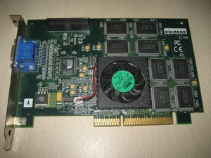 Diamond Monster Fusion 3Dfx Voodoo Banshee AGP VGA Card 16M Video SG RAM. Works - Afbeelding 1 van 3