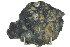 8,19g Eucrit Scheibe Monomict Basaltbrekzie - TOP METEORIT - Bild 1 von 5