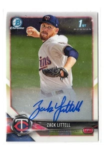 2018 Bowman Chrome Zack Littell AUTO AUTOGRAPH 1st RC MINNESOTA TWINS - Picture 1 of 1