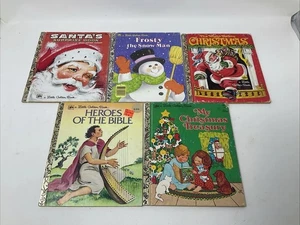 Lot of 5 First Little Golden Books Christmas and Bible Stories Vintage - Imagen 1 de 11