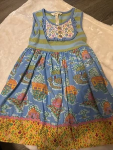 Matilda Jane Home Sweet Home Dress EUC Girls Brilliant Daydream Size 4 - Picture 1 of 2
