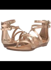 Blowfish Mädchen Bungalow Sandalen Jugend Größe 2 / rosegold, Reißverschluss hinten, Riemchen  - Bild 1 von 15