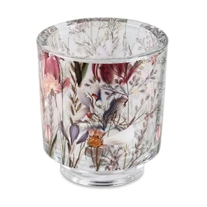 Teelichthalter, Windlicht BLUMENWIESE H. 9cm D. 7,5cm aus Glas Formano WA - Bild 1 von 1