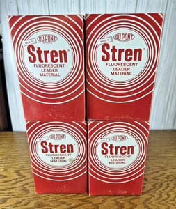 4 Schachteln mit 12 Stren fluoreszierendem Vorfachmaterial 4 Pfund, 20 Yard gekrempelte Spulen 48 Karten - Bild 1 von 4