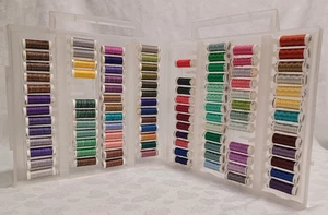 SULKY EMBROIDERY THREAD 99 SPOOLS IN SLIMLINE STORAGE BOX - Picture 1 of 7