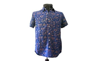 J.CREW Herren Hemd Blau Kurzarm Größe S Slim - Bild 1 von 4