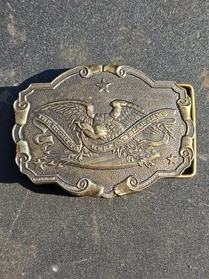 Brass Belt Buckle “The Right To Keep And Bear Arms” 2nd Amendment 1975 - Image 1 of 4