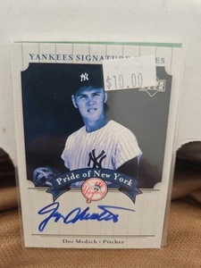 2003 Upper Deck Yankees Signature Series Doc Medich Autograph - Picture 1 of 2