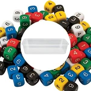 Dice 16mm Set of 24 Displays the Numbers 1 to 6 Early Primary to High School - Picture 1 of 2