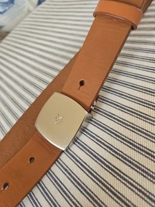 Neu ohne Etikett Calvin Klein Herren braun Leder/Logo Schnalle Gürtel Gr. 34 - Bild 1 von 8