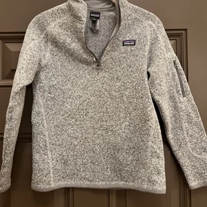 Patagonia Girls L Sz 12 Gray Better Sweater 1/4 Zip Fleece Pullover - Picture 1 of 15