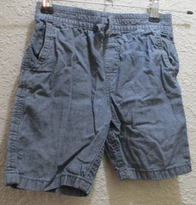 Garanimals Boy's Gray Chambray Cotton Shorts Side Pockets Elastic Waist Size 4T - Picture 1 of 3