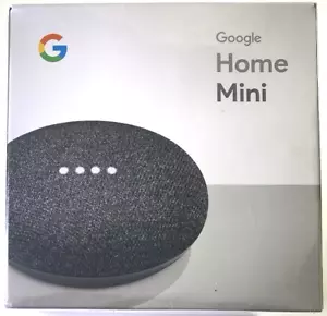 Google Home Mini Smart Speaker w Google Assistant Charcoal Gray, New, Free Ship - Picture 1 of 10