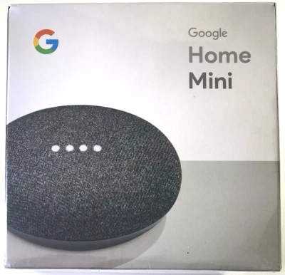 Google Home Mini Smart Speaker w Google Assistant Charcoal Gray, New, Free Ship - Image 1 of 4