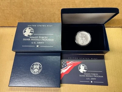 2023 US Army 2.5 Ounce Silver Medal S22ME 2.5 oz. 99.9% Silver - Image 1 of 4