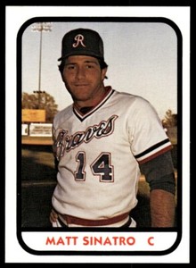 1981 TCMA Richmond Braves Matt Sinatro Richmond Braves #20