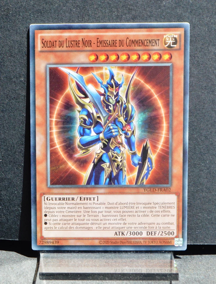 carte YU-GI-OH YGLD-FRA02 Soldat Du Lustre Noir � �missaire Du Commencement 2ED - Photo 1/1