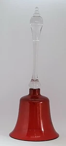 Cranberry pink glass vintage Victorian antique large bell ornament A - Picture 1 of 7
