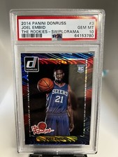 Joel Embiid 2014-15 Donruss The Rookies Swirlorama PSA 10