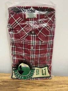 Camisa Ozark Trail Para Hombres Vintage Franela Cuadros Talla LT Abotonada Manga Larga - Imagen 1 de 8