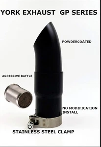 1998 - 2006 CBR 600 F4i Short Stubby GP Racing MINI BLACK Exhaust - Picture 1 of 12