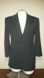 Ralph Lauren Vintage 1970s 100% Wool Dark Green Womens Blazer Jacket USA Size 10 - Picture 1 of 7