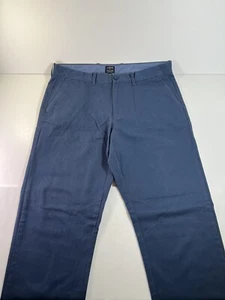 J Crew The Sutton Straight Fit Blue Flat Front  Chino Pants Mens 34x34  EUC! - Picture 1 of 9