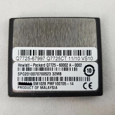 Firmware de flash compacto HP Q7725CT / Q7725-60002 CF 32 MB para LaserJet 9040 9050 Foto 1 de 3