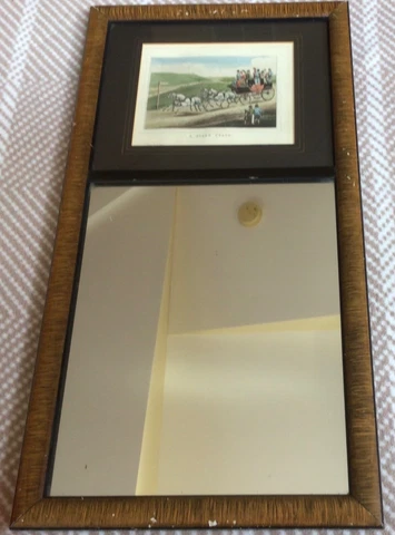 A Stage Coach Framed Picture and Mirror Cover