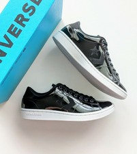 converse white ox lift platform patent trainers