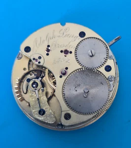 EARLY ADOLPH LANGE DRESDEN S/N 8452    45.8MM POCKET WATCH PARTS 18 SIZE - Picture 1 of 29