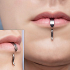 1Pc 16G 925 Sterling Silver Labret Lip Stud Hanger Shape Monroe Piercing Jewelry