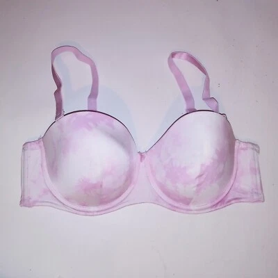 Torrid Curve Bra 40C Light Purple White Tie Dye Push Up Strapless Underwire - Image 1 of 4