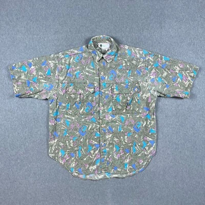 VTG Organically Grown Shirt Mens Large Tom Tom Colorful Geometric Short Sleeve - Image 1 of 4