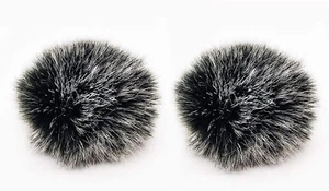 Lavalier Wind Muff 2 Pack Lapel Microphone Wind Muff 0.2/0.4 Inch Furry Lav - Picture 1 of 12