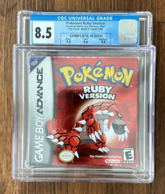 Pokemon Ruby Nintendo Game Boy Advanced CGC Graded 8.5!! CIB!! In Box