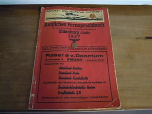 FERNSPRECHBUCH / ADRESSBUCH von OLDENBURG 1937 - Bild 1 von 2