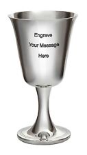NEW Personalised Large Bell Pewter Goblet Any Message Engraved