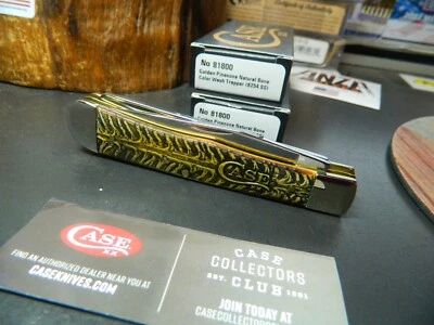 CUBIERTOS CASE & SONS 4 1/8" TRAMPERO PIÑA DORADA HUESO NATURAL 2- HOJAS S.S. Foto 1 de 4