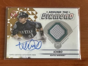 Ichiro 2023 Topps Pristine Around The Diamond Relic Auto Gold No.1/50 Mariners - Picture 1 of 2