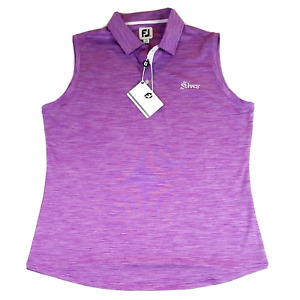 FootJoy FJ Womens Golf Leisure Sleeveless Polo ProDry XL Grape Space Purple