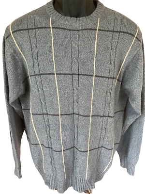 Basic Edition Men's Large Sweater Crewneck Gray Long Sleeve  - Image 1 of 4